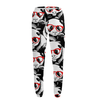 Женские Спортивные штаны Панды в красных очках