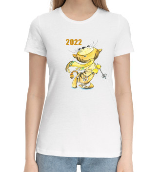 Женская Хлопковая футболка Символ года 2022