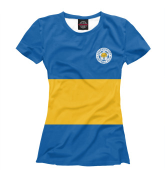 Женская Футболка Leicester City Blue&Yellow
