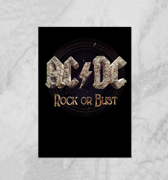 Плакат с изображением AC/DC цвета Белый