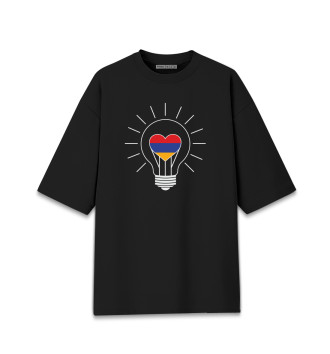 Мужская Хлопковая футболка оверсайз Сияй, Армения