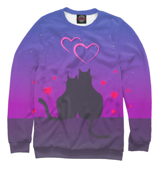 Свитшот для девочек Cats desire. Парные футболки.