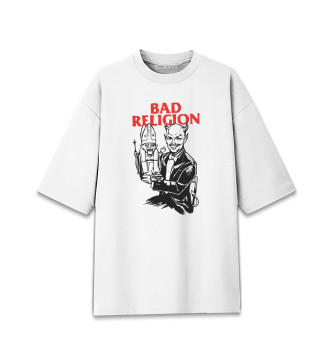 Мужская Хлопковая футболка оверсайз Bad Religion