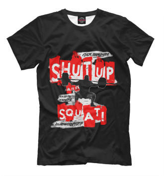 Мужская Футболка Shut up and squat