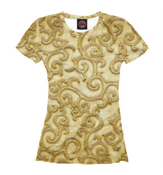 Женская футболка Золотые узоры