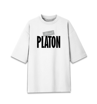 Женская Хлопковая футболка оверсайз Платон