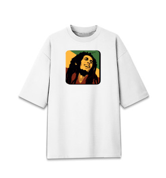 Мужская Хлопковая футболка оверсайз Bob Marley