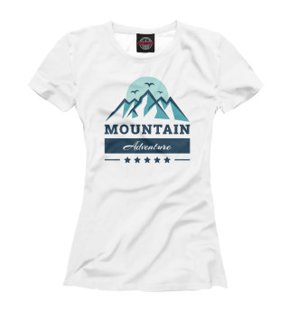 Женская футболка Горы - приключения