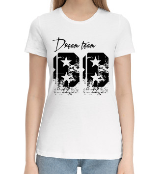 Женская Хлопковая футболка Dream team 88