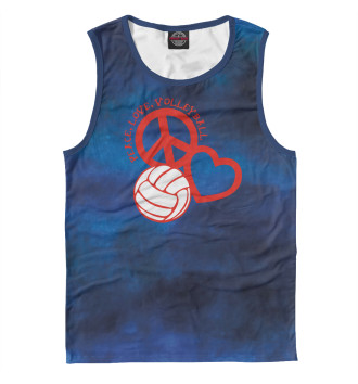 Мужская Майка Peace-Love-Volleyball
