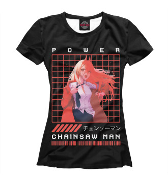 Женская Футболка Chainsaw Man Power