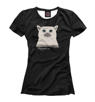 Женская футболка Кот Meow