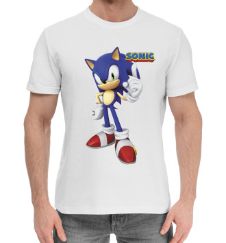 Мужская Хлопковая футболка Ёжик Sonic