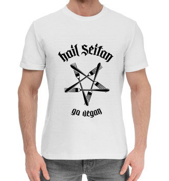 Мужская Хлопковая футболка Hail Seitan