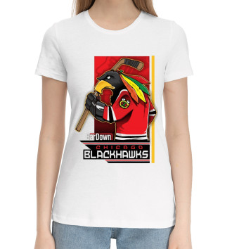 Женская Хлопковая футболка Chicago Blackhawks
