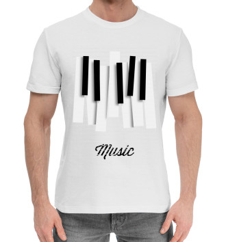 Мужская Хлопковая футболка Music