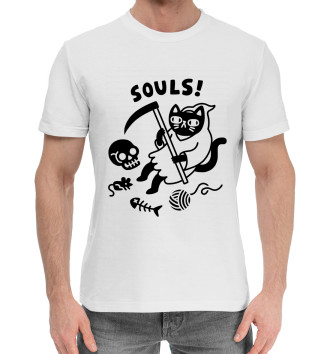 Мужская Хлопковая футболка Souls