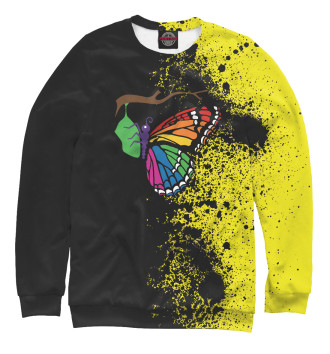 Мужской Свитшот Rainbow Butterfly Emerging
