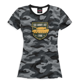Женская Футболка Армейский танк
