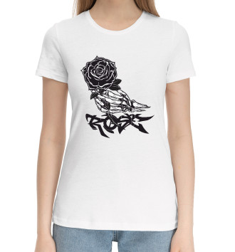 Женская Хлопковая футболка Роза