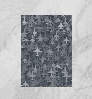 Плакат Камуфляж с реактивными самолетами