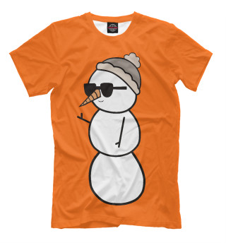Мужская футболка Крутой снеговик