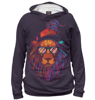 Мужское Худи Lion with glasses