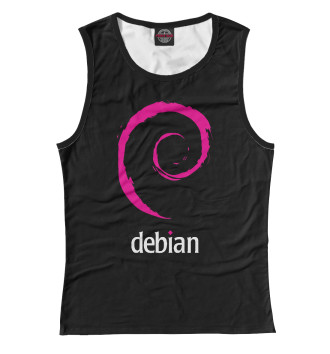 Майка для девочек Debian Linux