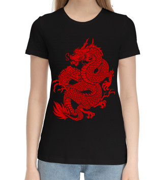 Женская Хлопковая футболка Драконы