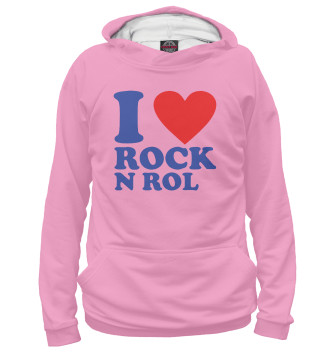Худи для девочек I love rock-n-roll