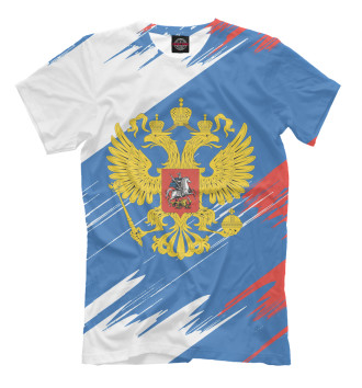 Футболка для мальчиков Флаг и герб России