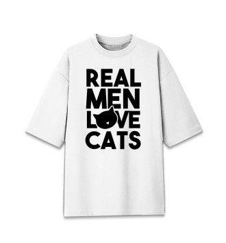 Женская Хлопковая футболка оверсайз Love Cats