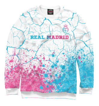 Мужской Свитшот Real Madrid Neon Gradient (трещины)