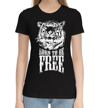 Женская Хлопковая футболка Тигры