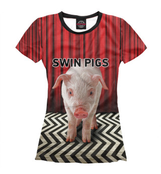Женская футболка Swin Pigs