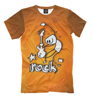 Мужская футболка Человечек с гитарой