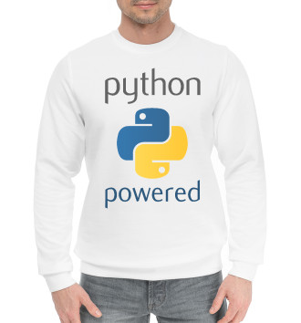 Мужской Хлопковый свитшот Python Powered