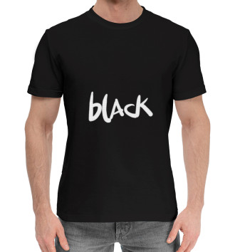 Мужская Хлопковая футболка Black