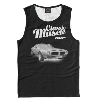 Майка для мальчиков Classic muscle car (черный фон)