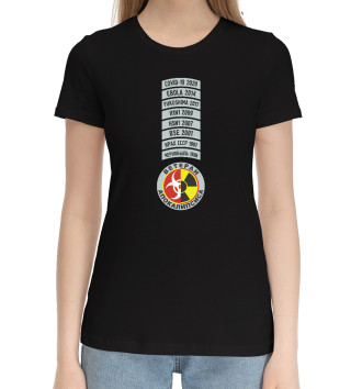 Женская Хлопковая футболка Ветеран апокалипсиса