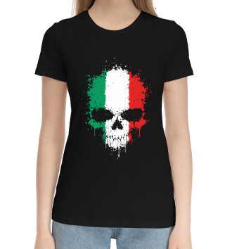 Женская Хлопковая футболка Италия - Череп