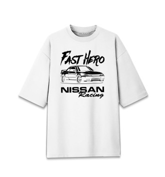 Женская Хлопковая футболка оверсайз Fast Hero. R32 GT-R