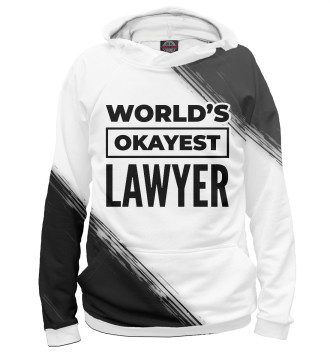 Женское Худи World's okayest Lawyer (полосы)