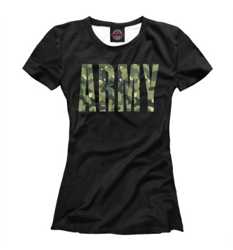 Женская Футболка Армия, надпись ARMY
