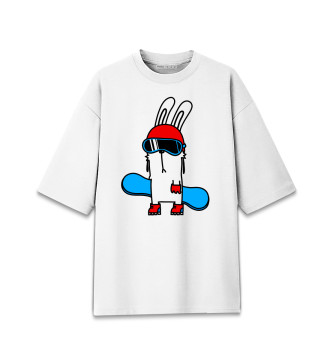 Мужская Хлопковая футболка оверсайз Сноуборд