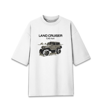 Женская Хлопковая футболка оверсайз Land Cruiser FJ40 4X4
