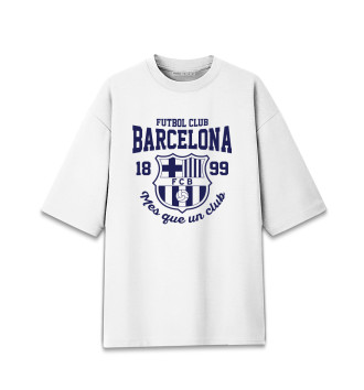 Мужская Хлопковая футболка оверсайз Барселона