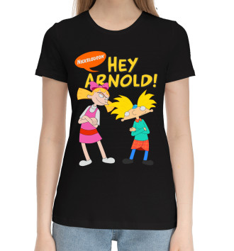 Женская Хлопковая футболка Hey, Arnold!