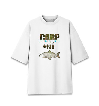 Хлопковая футболка оверсайз для девочек Carp Fishing