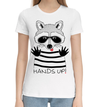 Женская Хлопковая футболка Hands up!